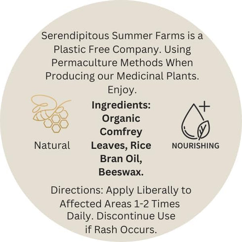 SSF Organics Happy Hens 2 oz All Purpose Poultry Balm, Organic Comfrey Healing Ointment for Pecking Wounds