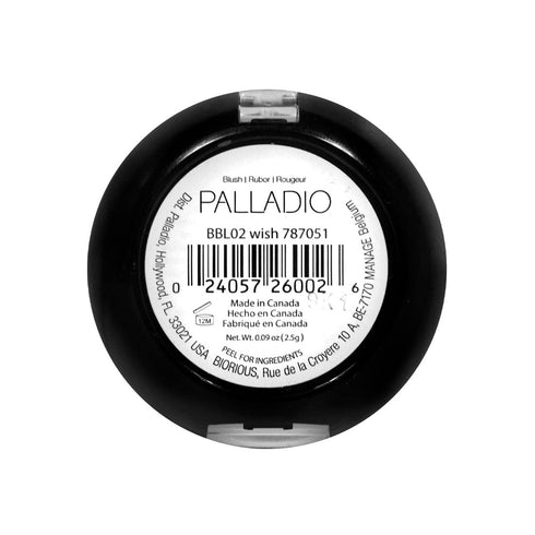 Palladio Baked Blush, Highly Pigmented Shimmery Formula, Long Lasting for All Day Wear, Wish