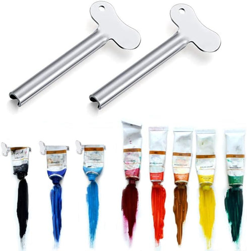 Yopolaz 2 Pack Tube Squeezer - Stainless Steel Toothpaste Squeezer -Metal Manual Dispenser