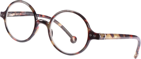 Round Reading Glasses for Women Men, Blue Light Blocking Circular Readers Unisex Ultra Lightweight Circle Cheaters