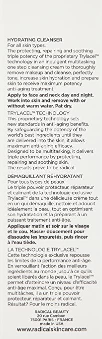 Radical Skincare Hydrating Cleanser - Non-Drying, Gentle Formula for All Skin Types, Paraben & Cruelty Free (4 Fl Oz)