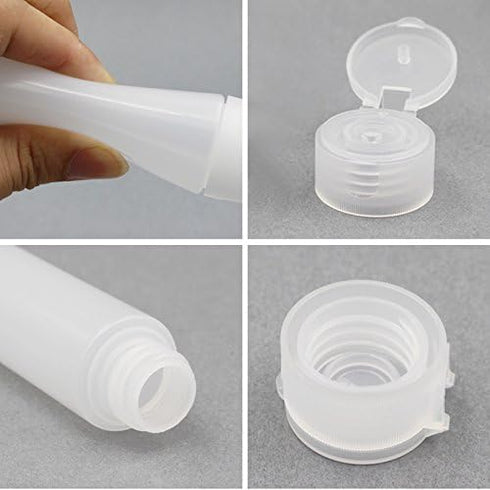 OTO 6 Pack Travel Size Plastic Squeeze Bottles for Liquids, 30ml/1 Fl. Oz TSA Approved Makeup Containers