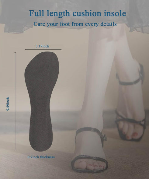 2 Pairs Pigskin High Heel Cushion Inserts - Anti-Slip Shoe Inserts for Dress Shoes Pain Relief, Women M 7.5-9