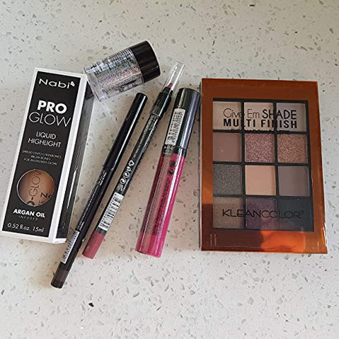Beauty Bundle Box of 5 Full Size Cosmetic Products, Great Gifts Under $10, Includes Eyeshadow, Lip Gloss & More