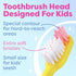 Secret for Longevity 4-Pack Kids Toothbrush Set, Child Sized Brush Heads (3-8 Year Old), Extra Soft Bristle, BPA Free