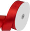 1-1/2" Wide x 100 Yards Single Face Polyester Satin Ribbon, Red for Crafts, Gift, Hair Bows, Wedding Party Decoration