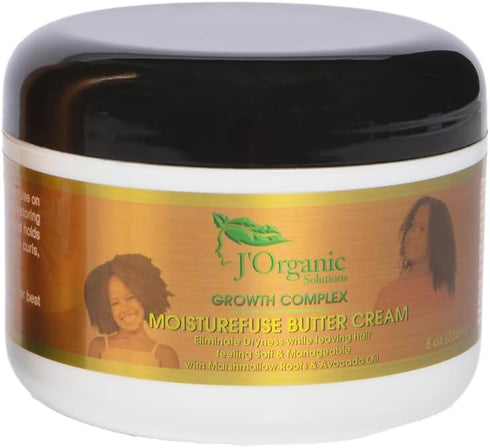 J'Organic Solutions Moisture Fuse Buttercream - Daily Hair Moisturizer with Marshmallow Root & Avocado Oil