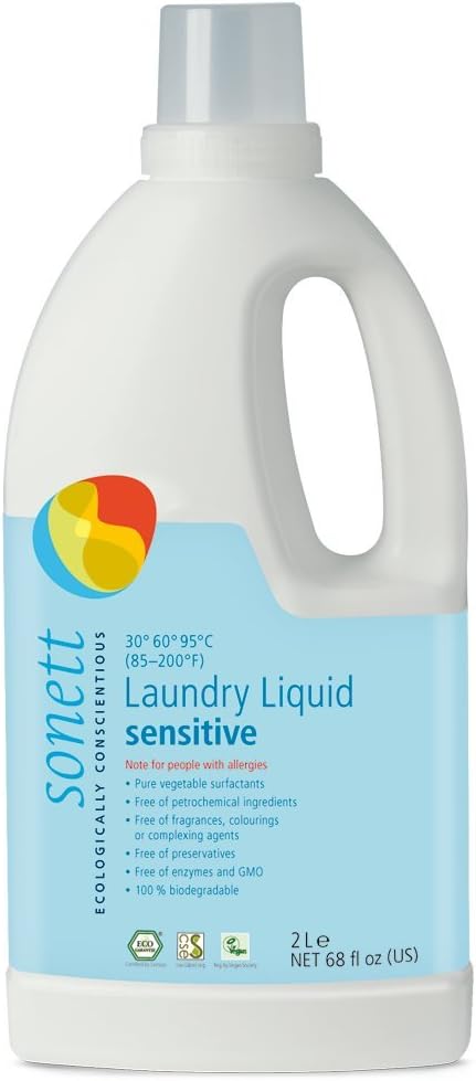 Sonett Organic Laundry Liquid Detergents, Sensitive, 1 Count, GMO Free, Certified Organically Grown