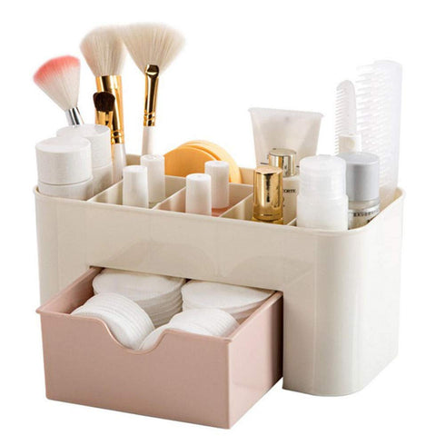 Makeup Organizer, Cosmetic Organizer/Box for Bathroom, Space-Saving Storage Box for Makeup Brush Organizer