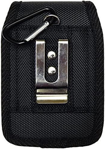 (L-V2BK) Premium Large Nylon Pouch Case with Belt Clip for Freestyle Libre & Freestyle Libre 2
