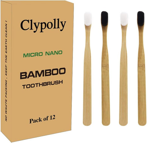 Extra Soft Sensitive Gum Bamboo Toothbrush, 20000 Soft Floss Bristles for Fragile Gums, Braces, Dentures