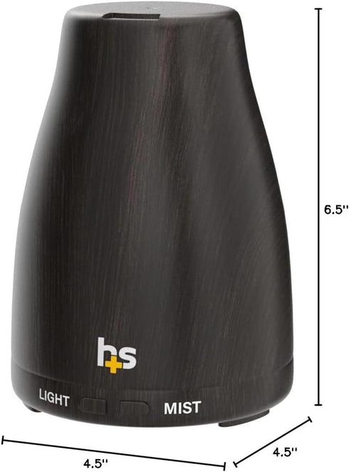 HealthSmart Essential Oil Diffuser, Cool Mist Humidifier and Aromatherapy Diffuser, 150ML Tank for Small Rooms