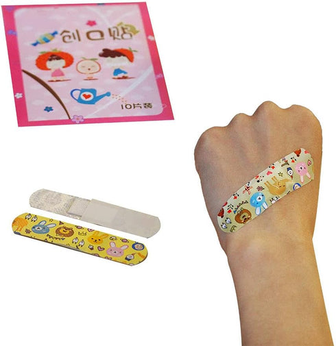 100PCs Cute Cartoon Waterproof Adhesive Bandages, First Aid Emergency Kit for Kids