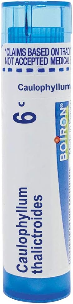 Boiron Caulophyllum thalictroides 6C, 80 pellets, Homeopathic Medicine for Menstrual Cramps
