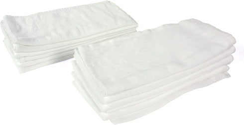 OsoCozy (1 Dozen) 27.5 30.5 Inches, 100% Bleached Birdseye Flat Cloth Diapers - x One-Layer Flat Cloth Baby Nappies