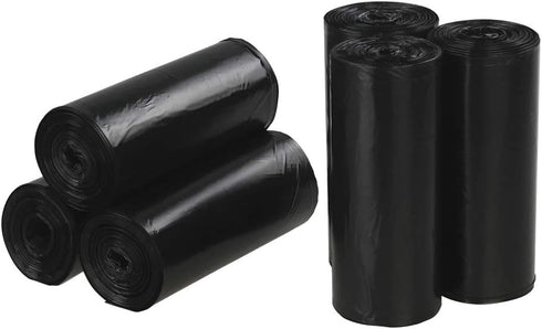 Ramddy 7 6 Rolls/150 Counts Gallon Medium Trash Bags, Black Bin Liners