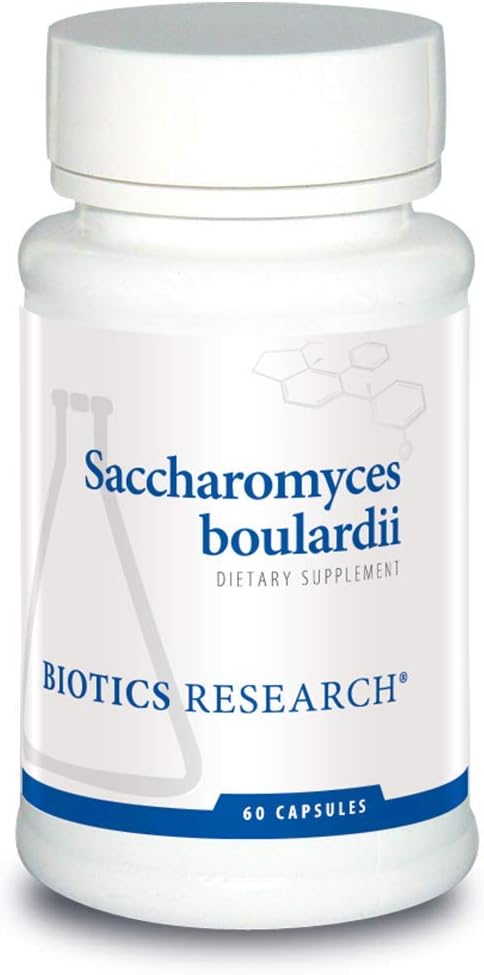 Biotics Saccharomyces boulardii Probiotic Supplement - 60 Caps, Supports GI Health and Immune Responses
