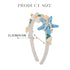 Unicra Starfish Headband Pearl Hair Band Sea Shell Hair Hoop Beach Wedding Accessories for Women