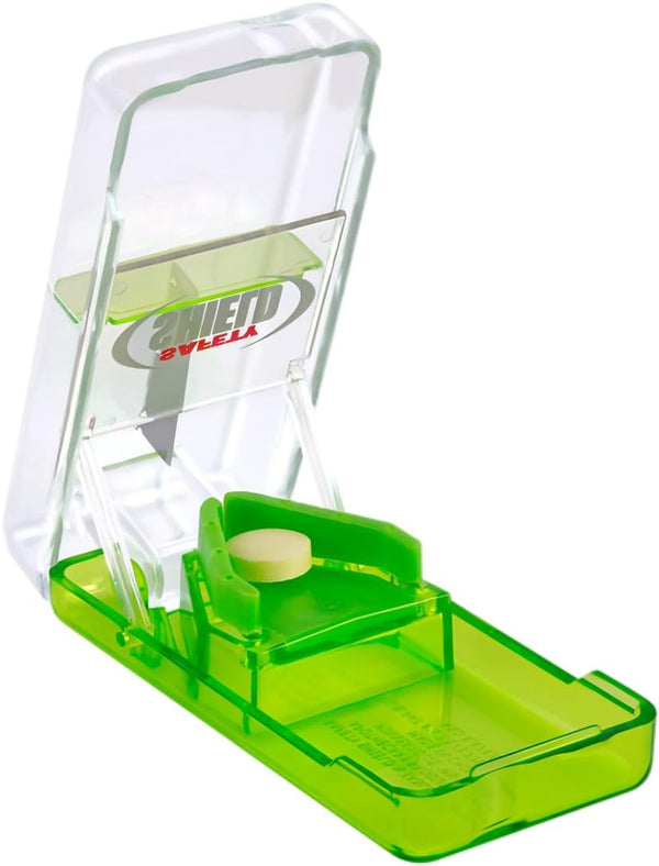 EZY DOSE Pill Cutter with Safety Shield, Colors May Vary