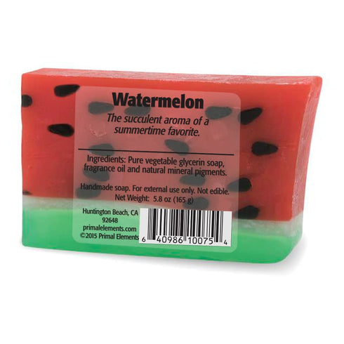 Primal Elements Watermelon Bar Soap, 6 Ounce in Shrink Wrap