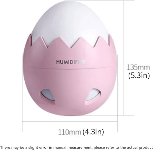 SYXL 400mlUSB Essential Oil Diffuser Cute Eggshell Essential Oil DiffuserLED Night LightsAuto Shut Off Cool Mist Mini