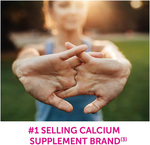 Caltrate 600 Plus D3 Calcium and Vitamin D Supplement Tablets, Bone Health Supplements for Adults - 60 Count