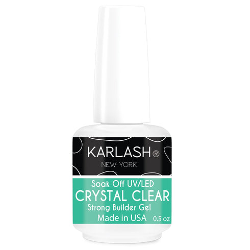 Karlash Brush On Builder Gel, Soak Off Build It Gel Crystal Clear for Sculpting Nail Extension, 0.5 oz.