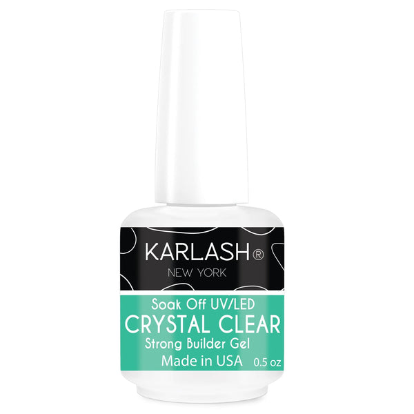 Karlash Brush On Builder Gel, Soak Off Build It Gel Crystal Clear for Sculpting Nail Extension, 0.5 oz.