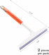 GYQUL 11.5 Inch Countertops 2pcs Silicone Squeegee for Shower - Orange Non-Slip Handle Windshield Scraper Window