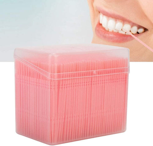 AKOAK Plastic Toothpick, Two-Headed Oral Stick, Disposable Interdental Brush Cleaning Tools (About 1050-1100 Pieces)
