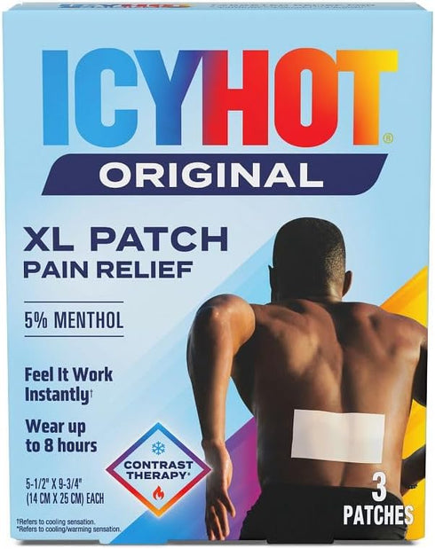 Icy Hot Original XL Pain Relief Patch - 3 Count for Back and Large Areas