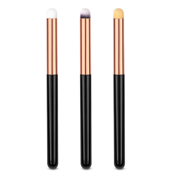 Eye Makeup Brushes Round, Professional 3Pcs Concealer Eyeshadow Brush Set for Blending Brushes