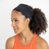 Women’s Fashion Headband for Natural Curly Hair - No-Slip, 3-Snap, Adjustable, Washable Turban Headwrap (Black)