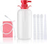 LIVE4COOL Douche Bottle for Women, 600ml Reusable Vaginal Cleansing System with 4 Nozzles
