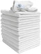 Microfibre Cleaning Cloth, White, Pack of 10, Large Size: 40x40cm, Super Soft Premium Streak Free Washable Cloth Duster