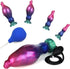 Kaziyi Inflatable Silicone Butt Plug with Suction Base, Expandable Anal Dildo Anal Plug