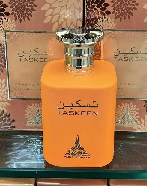 Paris Corner Taskeen Peach Tea Perfume EDP 3.4Fl Oz with 8ml L'Fumes Roll-On Oil UNISEX Combo