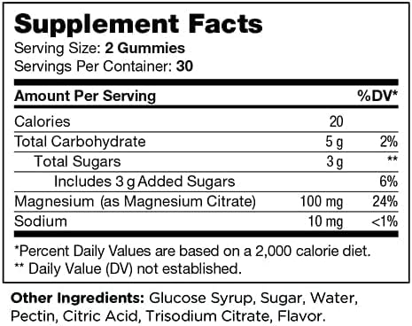 Chapter One Magnesium Gummies for Kids & Adults, Natural Calm, Kosher Apple Flavor, 60 Gummies