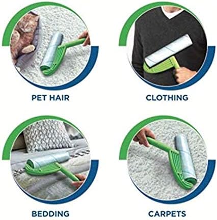 Leo MegaClean 10-Inch Wide Lint Roller Refills, 6 Rolls, 300 Ultra-Wide Sheets for Household Cleaning
