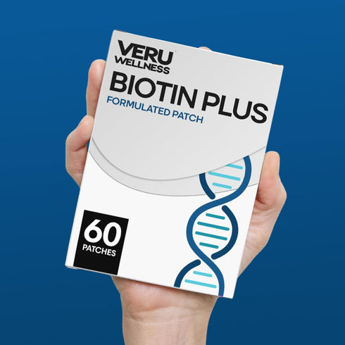 Biotin Plus Daily Patch - B7, Collagen - Self Adhesive Time Release Patch (60 Day Supply)