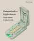 Rechhood 3-in-1 1/4 1/3 1/2 Pill Cutter with Pill Storage Case, Stainless Steel Blade Cuts Pills Ideal for Cutting