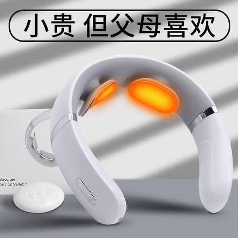 HLDMXJZLL 16-Level 42C 2-Head Neck Massager, Adjustable Electric Pulse, Constant Temperature Portable, Suitable as a