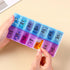 Wopanxye Weekly Pill Organizer Case, Travel Daily Medicine Box Tablet Dispenser, Twice a Day, Vitamin Container Meds