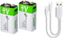 USB 9V Lithium Ion Rechargeable Battery, High Capacity 650mAh, 1.5 H Fast Charge, 1200 Cycle, 2-Pack