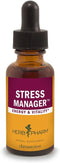 Herb Pharm Stress Manager: Adaptogenic Stress Support Tincture, Rhodiola Rosea, Holy Basil Extract, Reishi Mushroom Extract, Adrenal Function Support, Vegan, Non-GMO, 1 Oz - Packaging May Vary