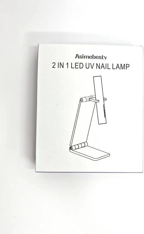 Mini UV Light for Gel Nails, Handheld Nail Lamp with Stand, Portable Cordless UV Nail Dryer Light, Violet