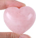 Natural Rose Quartz Heart Love Palm Pocket Stone Healing Chakra Worry Stone (1.8 Inch)