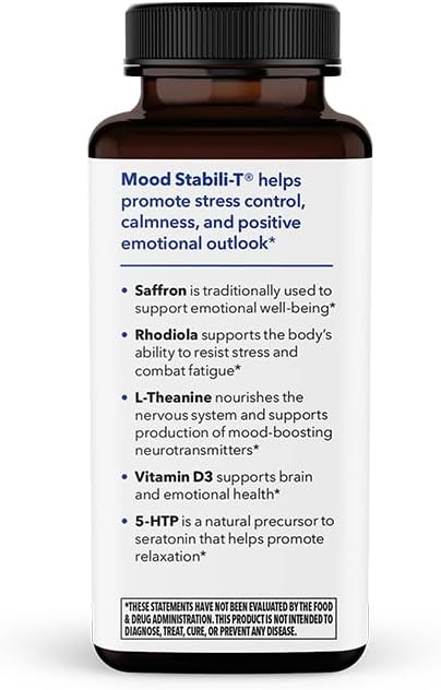 LifeSeasons Mood Stabili-T - Emotional Support - Stabilizes & Balances Mood - Evokes Calmness, Relaxation & Happiness -