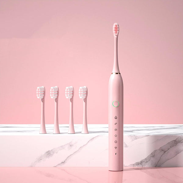 WSYKC Rechargeable Electric Toothbrush, Sonic Toothbrush Set, 4 Brush Heads, Whitening Toothbrush with