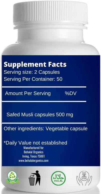 Quick Release Capsules with Safed Musli for Enhanced Wellness